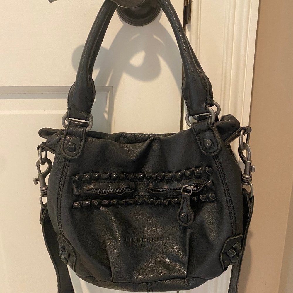 AUTHENTIC LIEBESKIND BLACK LEATHER BAG